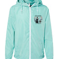 Aqua/ White Zipper - EXP54LWZ - FRONT